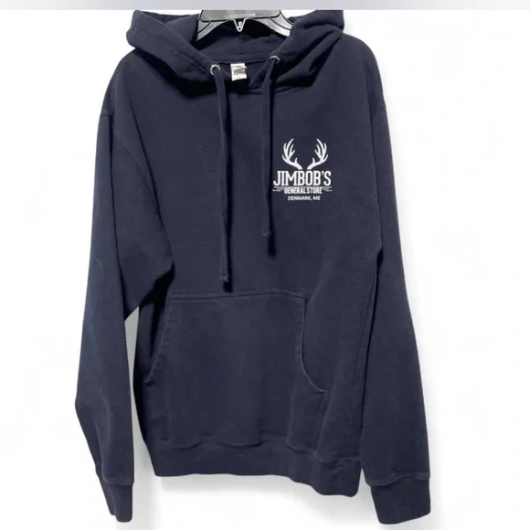 JimBob’s General Store Denmark, ME Navy Blue Hoodie Men’s size medium - Picture 1 of 3